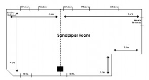 Sandpiper Room Floor Plan - Conference, Meeting, Function Venues in Perth - Goodearth Hotel Perth